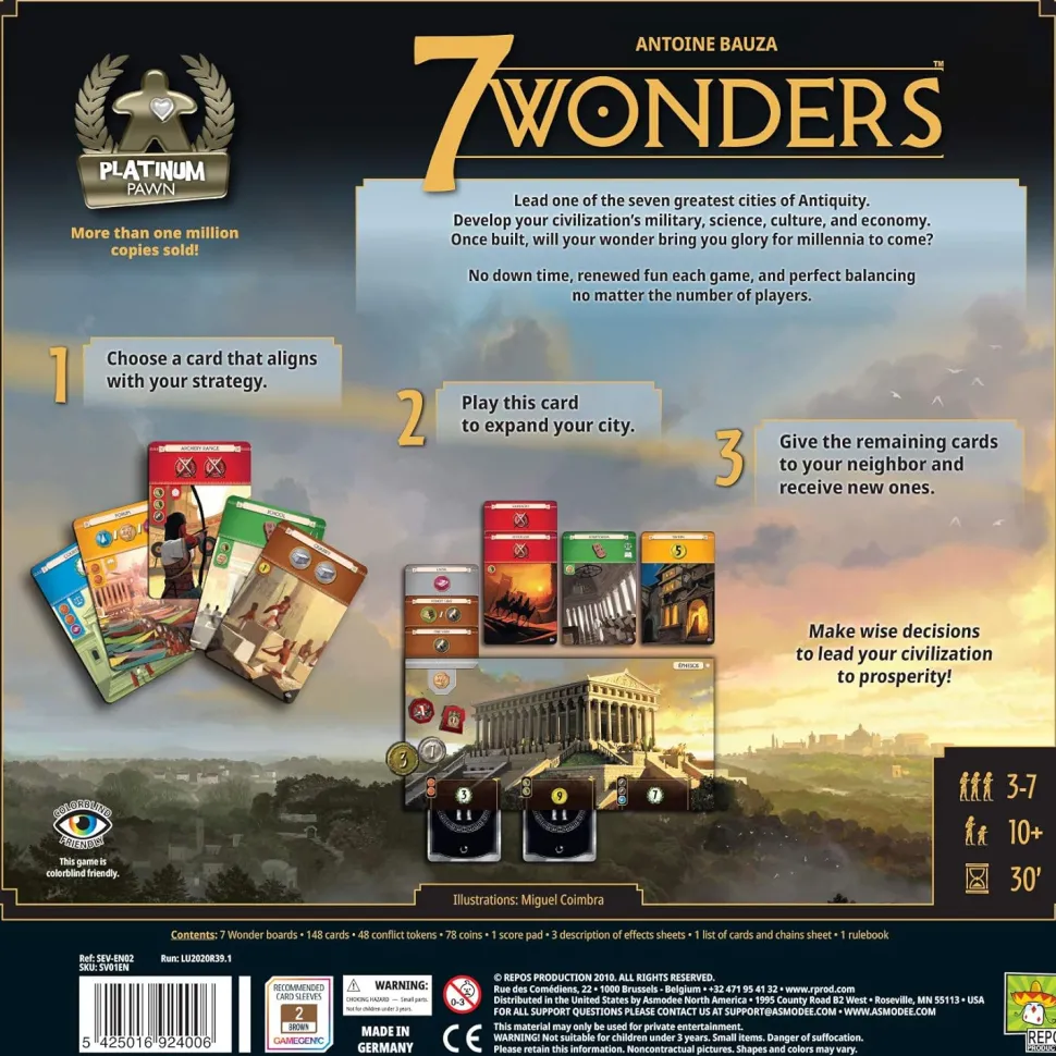 7 Wonders 2nd Edition Board Game