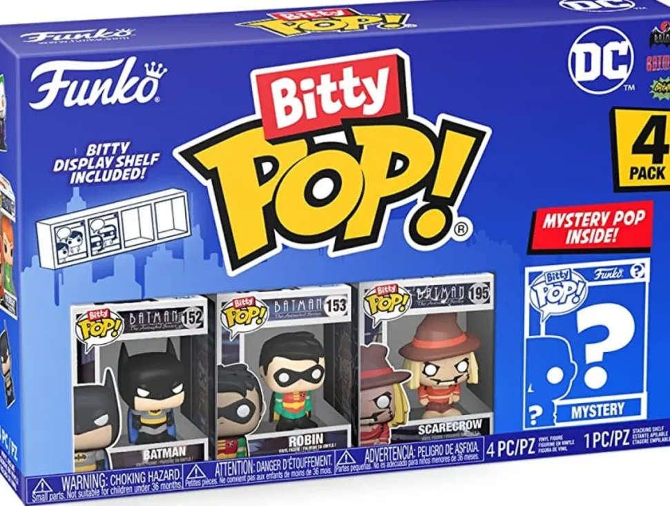 Bitty Pop! DC: Batman Heroes 4-pack Mini Vinyl Figure with Mystery