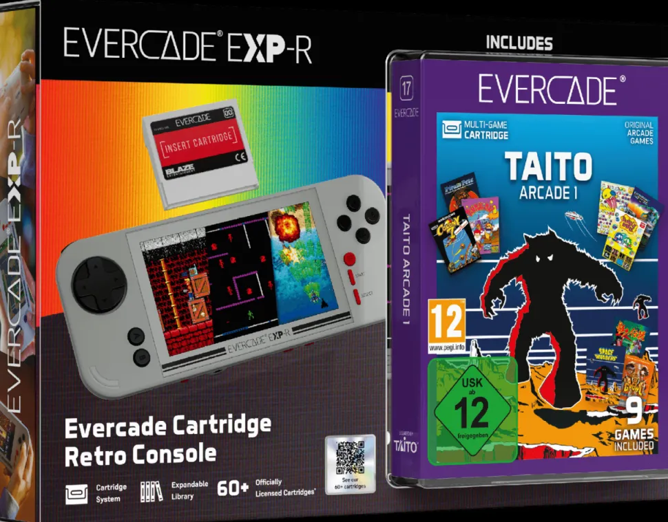 Blaze Evercade EXP-R Handheld with Taito Arcade 1