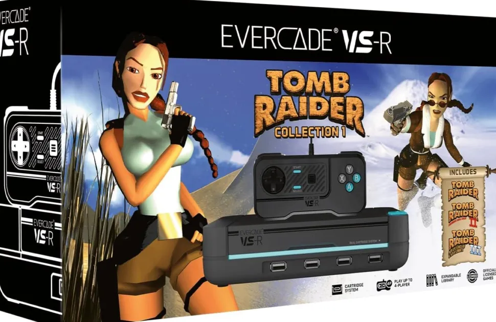 Blaze Evercade VS-R with Tomb Raider Collection