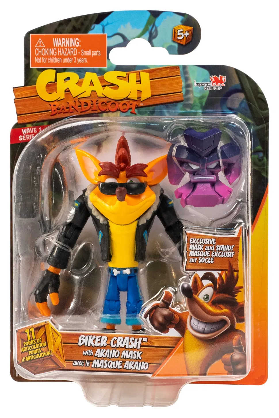 Crash Bandicoot Action Figure: Biker Crash with Mask