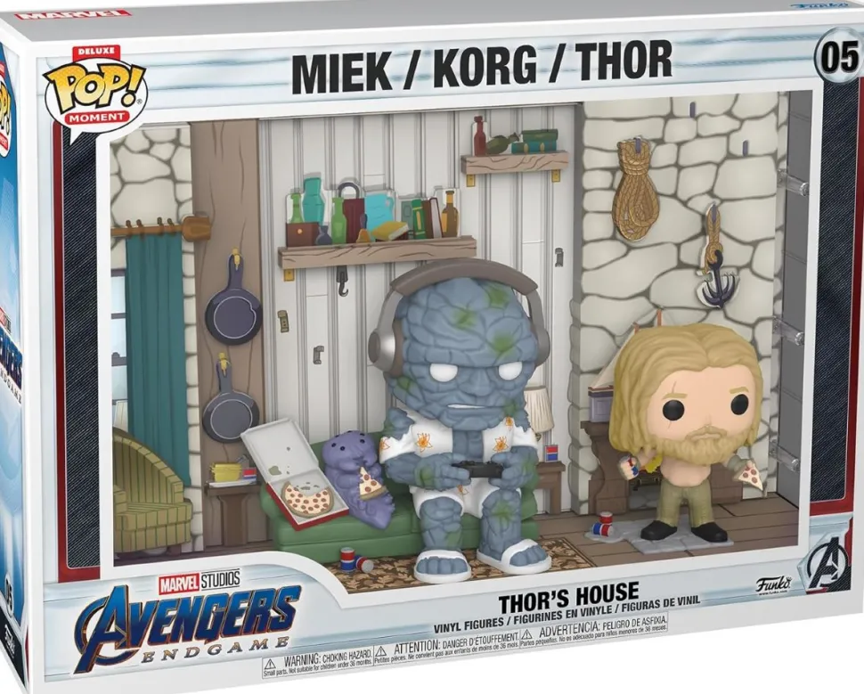 Funko POP! Moment Deluxe: Marvel: Avengers Endgame - Thor’s House (Miek / Korg / Thor)