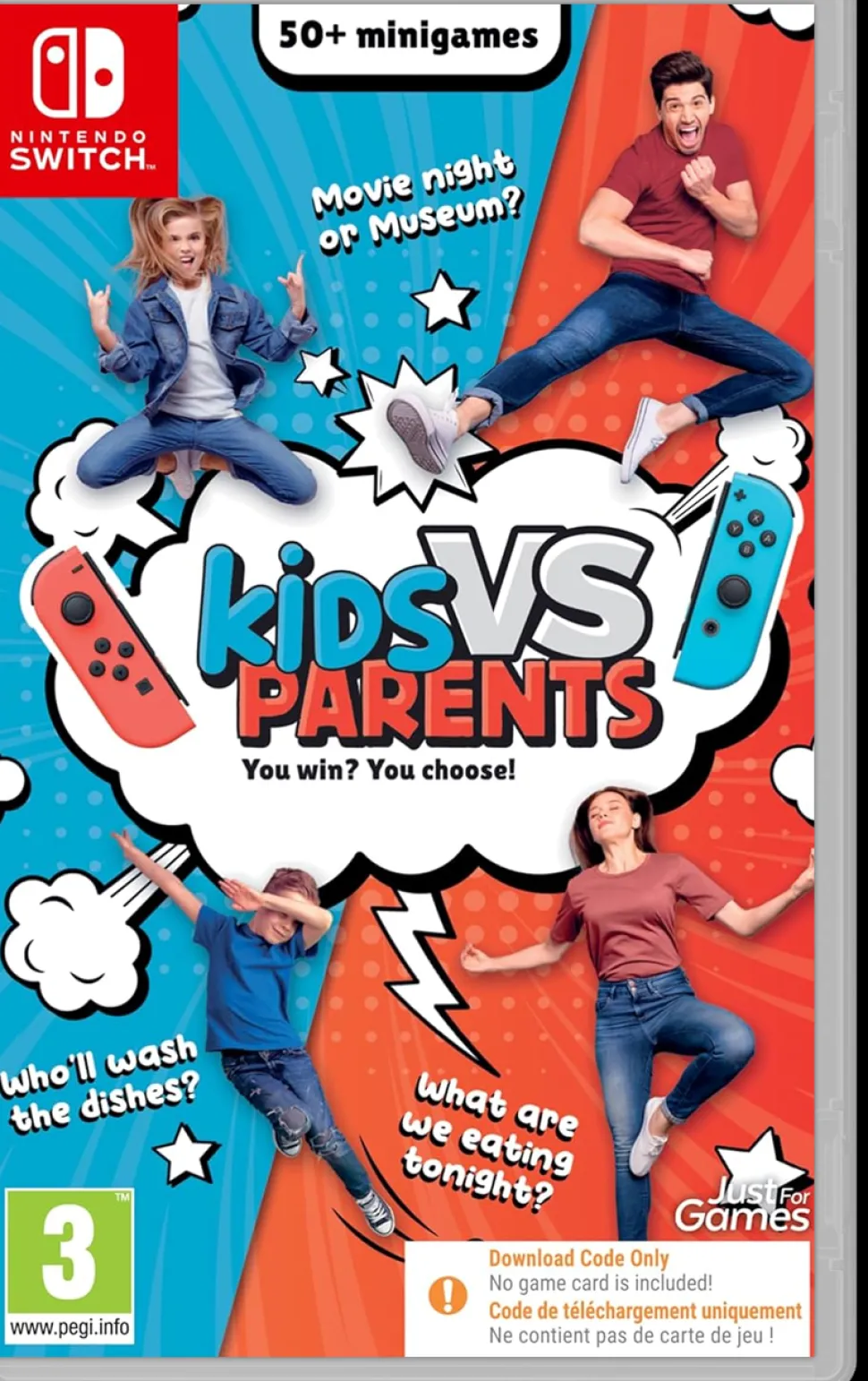 Kids vs Parents (Code In A Box) (Switch)