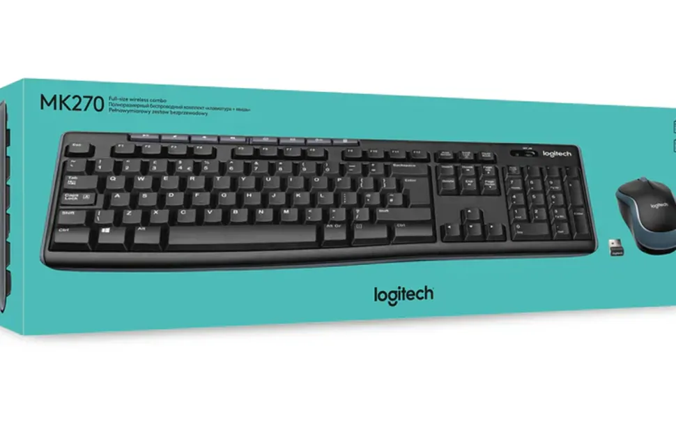Logitech MK270 Wireless Desktop Keyboard and Mouse Combo for Windows