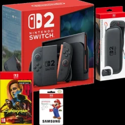 Nintendo Switch 2 + Case & Screen Protector + Cyberpunk 2077 UE + 256GB MicroSD Card