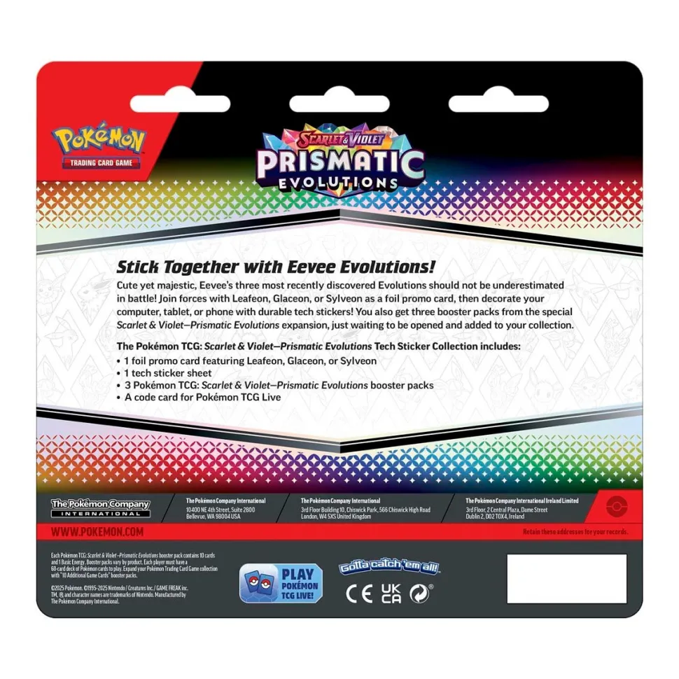 Pokemon TCG: Scarlet & Violet 8.5 - Prismatic Evolutions Tech Sticker Collection - Leafeon