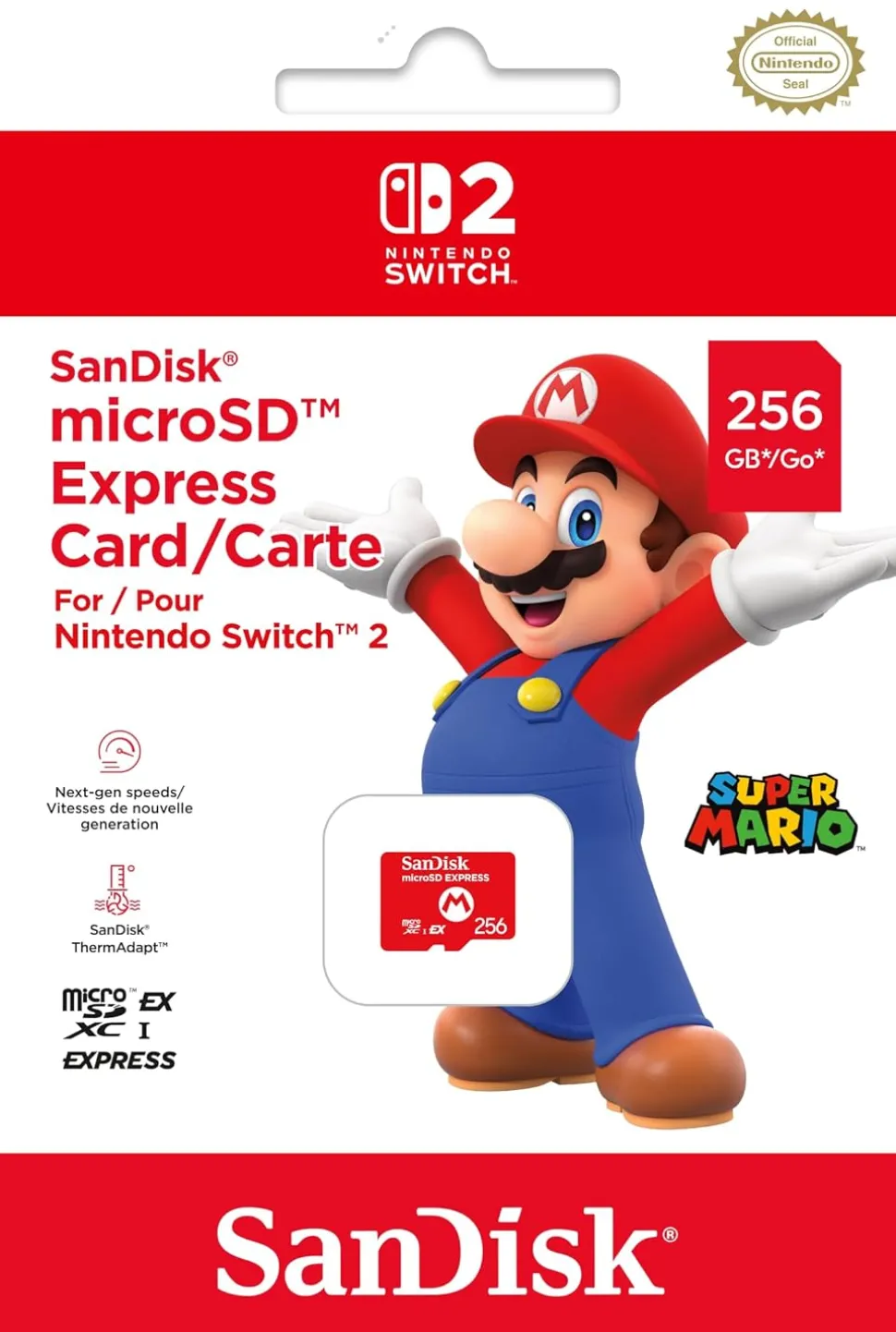 SanDisk microSD 256GB Express Card (Switch 2)