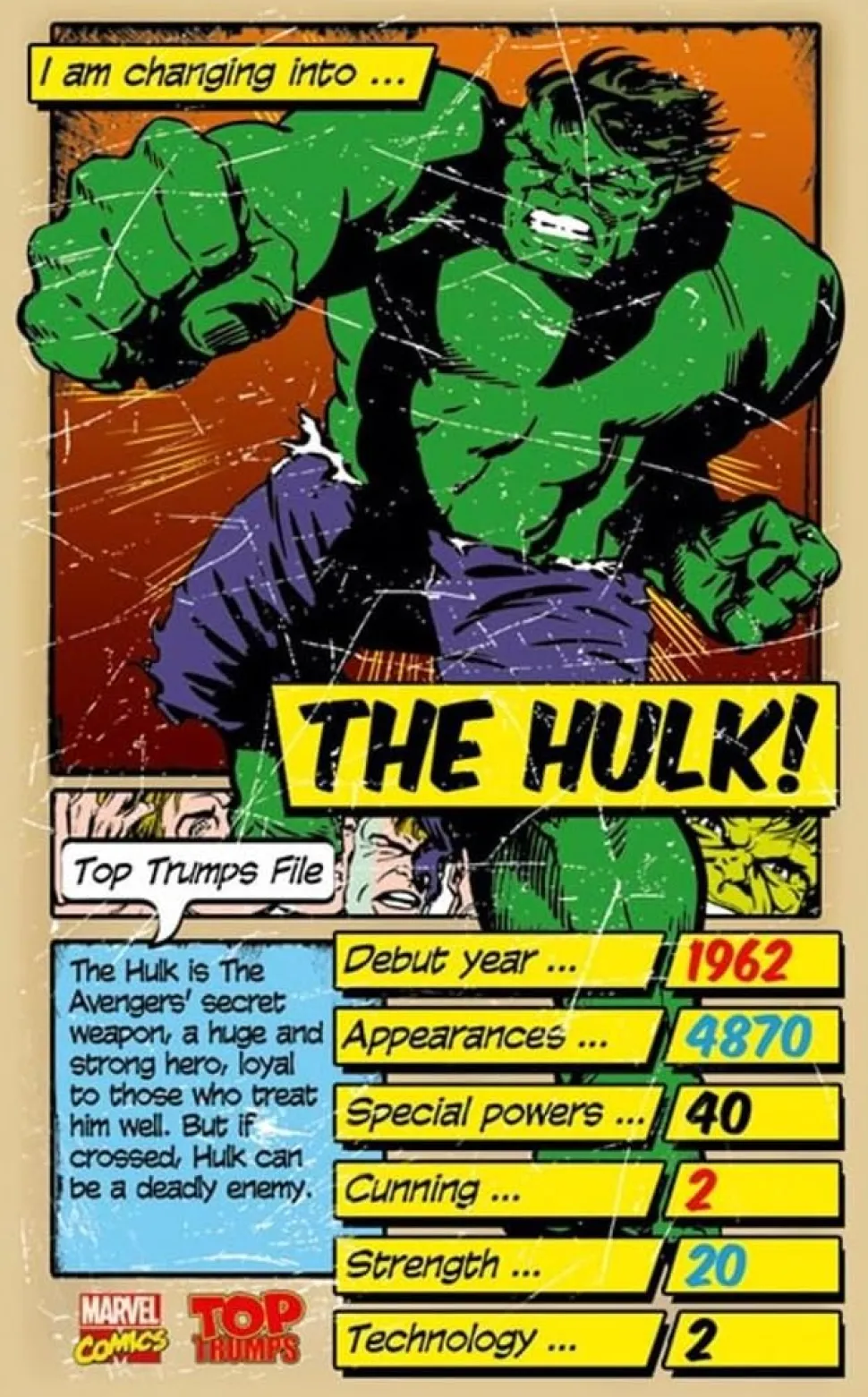 Top Trumps Marvel Comics Retro Special Card Game