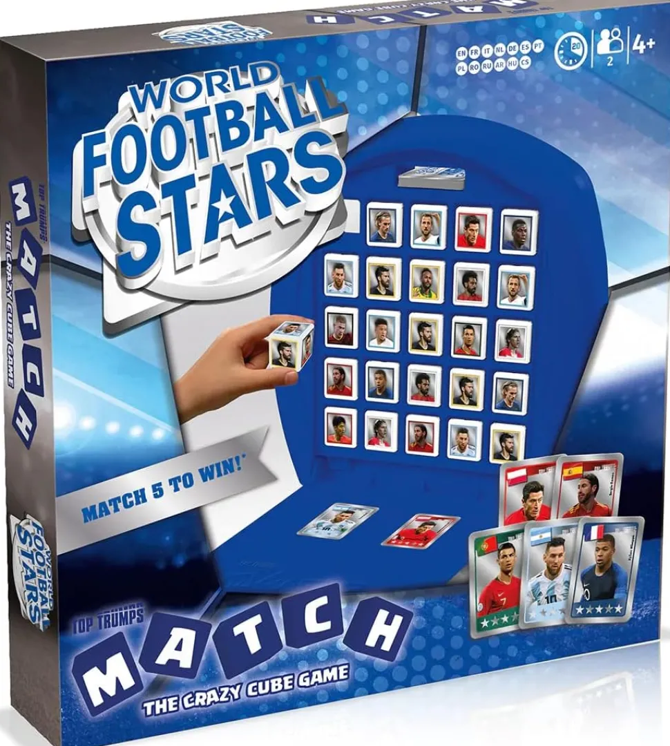 Top Trumps Match World Football Stars - The Crazy Cube Game