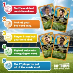 Top Trumps World Football Stars Top 200 - Pack 6 Card Game